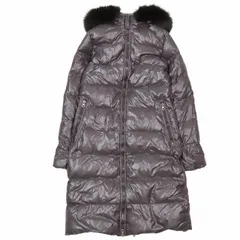 デュベティカ DUVETICA Alia ダウンコート ロングジャケット ブルゾン フーディ フォックスファー アウター 38 紫系 パープル/11YBA11 レディース