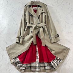 美品 アクアスキュータム トレンチコート ロング 光沢 ライナー 2way