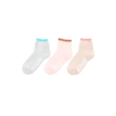 【新品】 [ホカロン] 靴下 レディース あったか パイル ルームソックス 裏起毛 ライトグレー ライトピンク ベージュ 23-25cm 3足セット