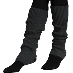 【新品】 [KJ] レッグウォーマー じんわり 温活 レディース メンズ ヨガ ソックス トレンカ (ブラック)