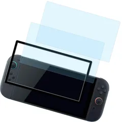 HUAKE 目の疲れ軽減 93% ブルーライトカット【2枚入り 】Switch 2 用 ガラスフィルム +ガイド枠付き 保護フィルム