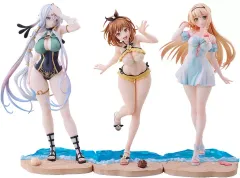 【中古】フィギュア ライザ＆クラウディア＆リラ 水着Ver. セット 「ライザのアトリエ ～常闇の女王と秘密の隠れ家～」 1/7 プラスチック製塗装済み完成品