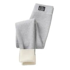 【新品】 [fyetemon] 裏起毛 レギンス レディース 美脚 厚手 ハイウエスト 保温 防寒 対策 レディース (M, ライトグレー)