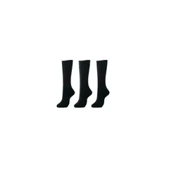 【新品】 [ホカロン] 靴下 ハイソックス レディース あったか 冬 冷え 吸湿発熱 抗菌防臭 パイル ブラック 22.5-25cm 3足セット