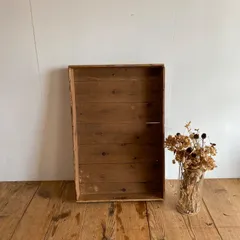 アンティーク 木製トレイ 古道具 昭和レトロ 収納箱 ディスプレイ y348