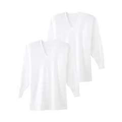 【新品】 [グンゼ] インナートップス GQ-1 遠赤エイトロックスムース 長袖Ｕ首 メンズ ホワイト M