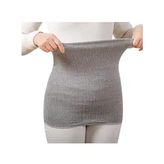 【新品】 [サムコス] シルク腹巻 綿 コットン 冷え 防寒 やわらか 温活 保湿 保温 妊娠 就寝 マタニティ 子供 メンズ レディース フリーサイズ (ライトグレー)