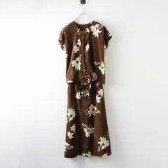 Archive 株ピンクハウス INGEBORG インゲボルグ カサブランカプリント セットアップ 半袖シャツ スカート ブラウン┃【2400014724615】のサムネイル