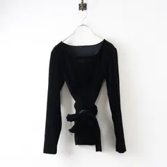 インゲボルグ INGEBORG ロゴベルベットプルオーバー＼ブラック ベロア Tシャツ トップス リボンベルト付【2400014716153】のサムネイル