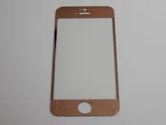 iPhone5 5S 5C SE 初代 4インチ 9H 0.26mm 枠ピンクゴールド 線模様 強化ガラス 液晶保護フィルム 2.5D K023