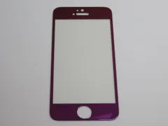 iPhone5 5S 5C SE 初代 4インチ 9H 0.26mm 枠紫色 強化ガラス 液晶保護フィルム 2.5D KA30
