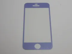 iPhone5 5S 5C SE 初代 4インチ 9H 0.26mm 枠紫色 銀ラメ 強化ガラス 液晶保護フィルム 2.5D KA72