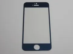 iPhone5 5S 5C SE 初代 4インチ 9H 0.26mm 枠青色 強化ガラス 液晶保護フィルム 2.5D KA29