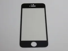 iPhone5 5S 5C SE 初代 4インチ 9H 0.26mm 枠黒色 強化ガラス 液晶保護フィルム 2.5D KA31