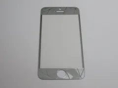 iPhone5 5S 5C SE 初代 4インチ 9H 0.26mm 枠銀色 線模様 強化ガラス 液晶保護フィルム 2.5D K019