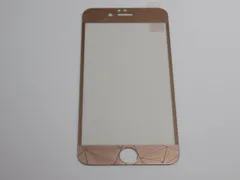 iPhone SE3 SE2 iPhone6／6s／7／8 4.7インチ 9H 0.26mm 枠ピンクゴールド 線模様 強化ガラス 液晶保護フィルム 2.5D K233
