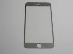 iPhone 6 Plus／6s Plus／7 Plus／8 Plus 5.5インチ 9H 0.26mm 枠銀色 線模様 強化ガラス 液晶保護フィルム 2.5D K235