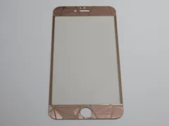 iPhone 6 Plus／6s Plus／7 Plus／8 Plus 5.5インチ 9H 0.26mm 枠ピンクゴールド 線模様 強化ガラス 液晶保護フィルム 2.5D K239