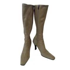 ZM1640 GINZA DIANA ダイアナ ロングブーツ ヒール スエード素材 ベージュ サイズ23.5cm