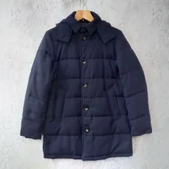 ORIHICA オリヒカ ビズダウン コート フード付き 2WAY 横キルト ネイビー Lサイズ ◇〇☆