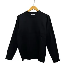 ザラ ZARA ニット セーター 長袖 クルーネック 無地 S 黒 ブラック