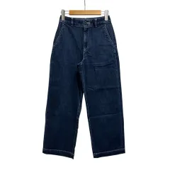 ユニクロ UNIQLO デニム ジーンズ 無地 コットン混 221-417929 58 インディゴブルー