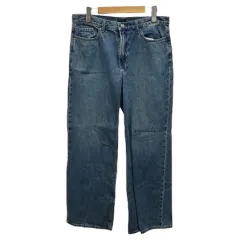 ユニクロ UNIQLO デニム ストレート ワイド 無地 27 インディゴブルー