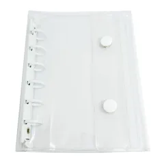 mamota A7 シール帳 バインダー ミニ クリア 6穴 ぷっくりシール 推し活 透明 PVC ミニノート 手帳 メモ帳 ポータブル ポケットサイズ (ホワイト) [ホワイト]