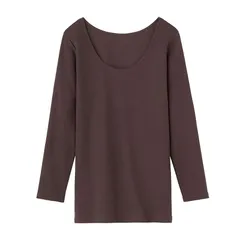 【新品】 [グンゼ] インナーウェア CFA(シーファー) 綿ウール肌側綿100% 8分袖 レディース Newチャコールグレー LL