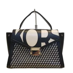 MICHAEL KORS(マイケルコース) ハンドバッグ - 黒×白 レザー