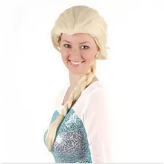アナと雪の女王 エルサ ウィッグ FROZEN コスプレ 耐熱 コスチューム用小物 大人用 P_0