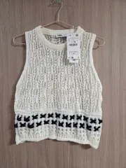 ZARA 白 ベスト Lサイズ