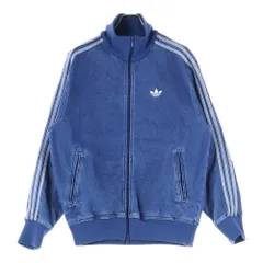adidas (アディダス) DENIM FIREBIRD TRACKTOP デニム ファイヤーバード スリーストライプ ジップアップ トラックトップ ジャケット インディゴ JC6233