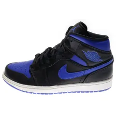 NIKE (ナイキ) AIR JORDAN 1 MID HYPER ROYAL エアジョーダン1 ハイパーロイヤル ミッドカットスニーカー ブラック/ブルー US10.5/28.5cm 554724-068 サイズUS10.5/28.5cm