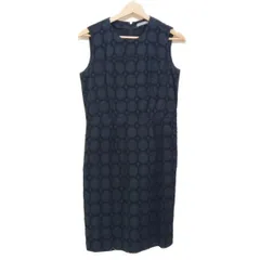 theory luxe(セオリーリュクス) ワンピース サイズ40 M レディース - ダークネイビー クルーネック/ノースリーブ/ひざ丈