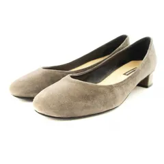 ファビオルスコーニ FABIO RUSCONI パンプス スエード ローヒール 36.5 グレー /MM