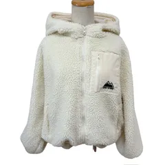 古着 ファーストダウン ボアジャケット フリースジャケット クリーニング済み アイボリー ポワン袖 レディース LLサイズ