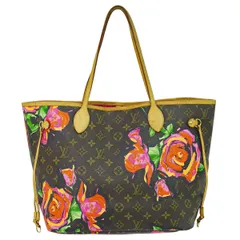 本物 ルイヴィトン LOUIS VUITTON LV ネヴァーフル MM モノグラム ローズ トートバッグ ブラウン マルチカラー M48613 ビトン バッグ 中古 【フォロー割】