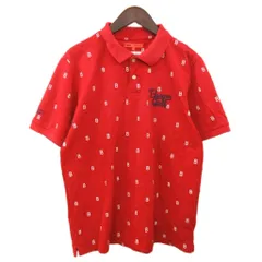 ビームスゴルフ BEAMS GOLF ポロシャツ 半袖 ロゴ 刺繍 赤 レッド L