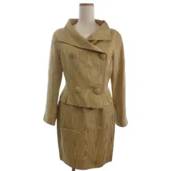 ユキトリイ YUKI TORII ジャガード スカートスーツ ダブル セットアップ イエロー系 9 ■ECT