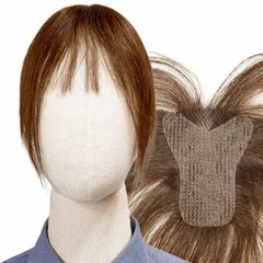 ピンなし ウィッグ ピン無し部分ウィッグ 頭頂部 白髪隠し 部分 ピン不要 リタッチ 分け目 人毛100 ヘアピース 女性用 手植え トップピース 総手植え 増毛 軽量 自然 部分かつら 薄毛隠し 前髪ウィッグ 前髪 つむじ 女性 脱毛 ポイントウィッグ