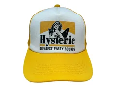 HYSTERIC GLAMOUR (ヒステリックグラマー) メッシュキャップ ギターガール 02233QH05 F イエロー×ホワイト メンズ/065