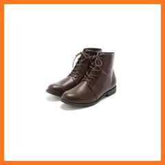 【新品】 [Vivian] ブーツ レディース レースアップ ショート ローヒール フラット V0062AW 0