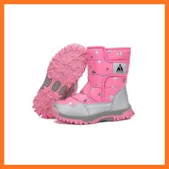 【新品】 [Mishansha] スノーブーツ キッズ 冬 裏ボア ブーツ 防寒 防水 防滑 ウインター 防寒ブーツ 雪靴 通学 外出 雪遊び 子供 長靴 男の子 女の子(19.0cm,ピンク) 0