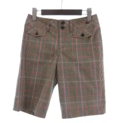 バーバリーブルーレーベル BURBERRY BLUE LABEL 美品 ショートパンツ ハーフパンツ チェック柄 36 グレー系 ■GY14