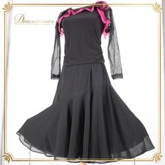 社交ダンス 衣装 スカート ブラック系 チャコットロイヤルダンス