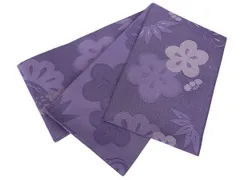 着物美人 送料込み 浴衣帯 長尺 日本製 半幅帯 細帯 四寸帯 夏帯 帯 浴衣帯紫 半幅帯紫 浴衣帯梅 半幅帯梅 浴衣帯ラメ 半幅帯ラメ 浴衣帯くすみ 半幅帯くすみ 浴衣半幅帯 浴衣帯女性 半幅帯女性 浴衣帯女の子 【 紫 松竹梅 】m461756k7