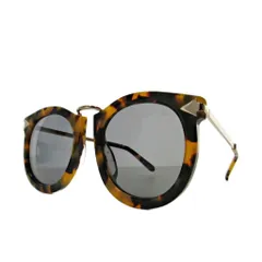 カレンウォーカー KAREN WALKER 美品 SUPER LUNAR スーパールナ べっ甲調 サングラス アイウェア ブラウン系 茶 1209 IBO86