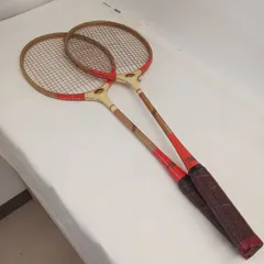 【アンティーク品】木製バドミントンラケット　LEADER？　骨董品　アンティーク品（B）