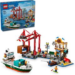 レゴ(LEGO) シティ レゴシティの波止場と貨物船 おもちゃ 玩具 誕生日 プレゼント ブロック 男の子 女の子 子供 8歳 9歳 10歳 小学生 街づくり 60422